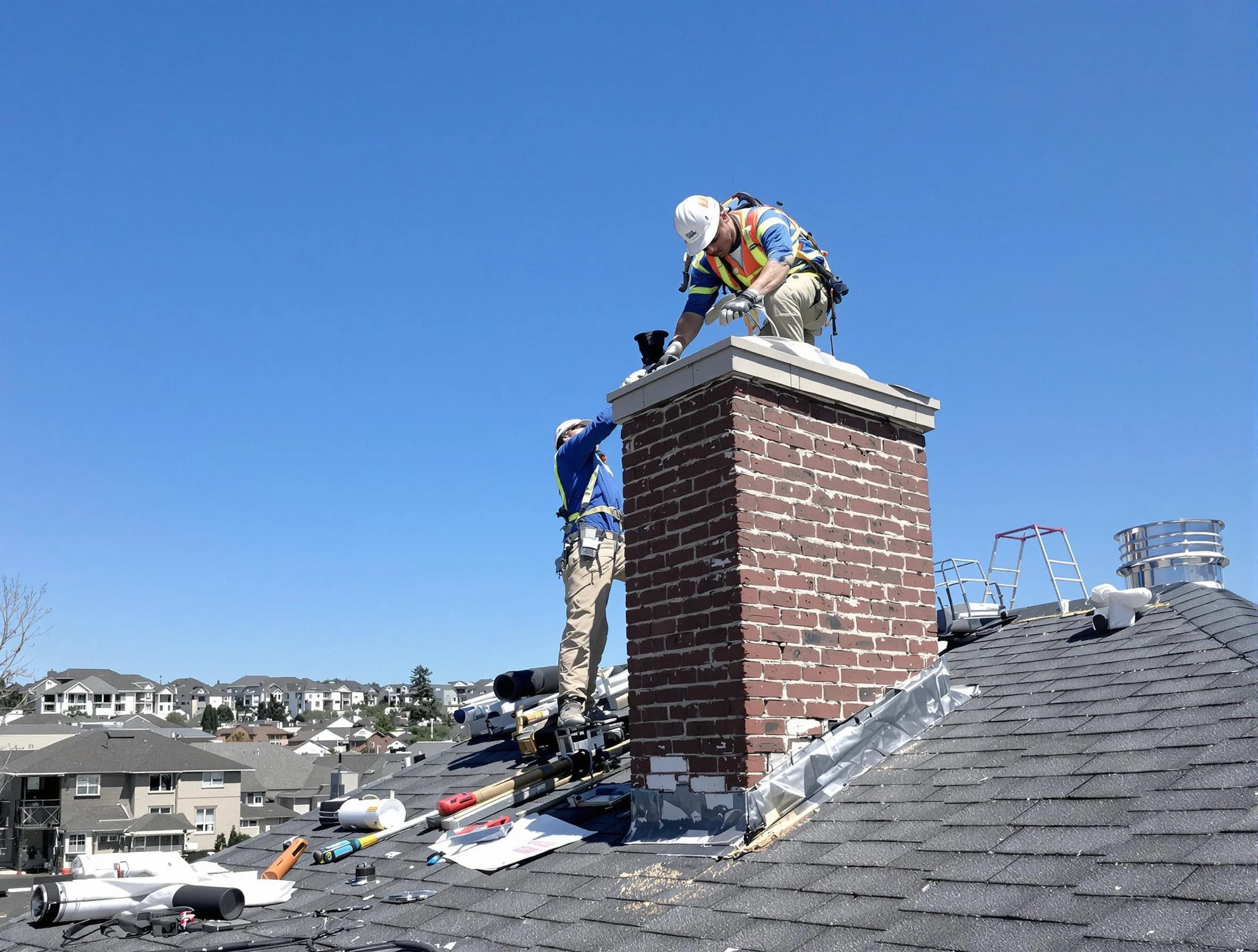 Mount Olive Chimney Sweep repairing a chimney crown in Mount Olive, AL