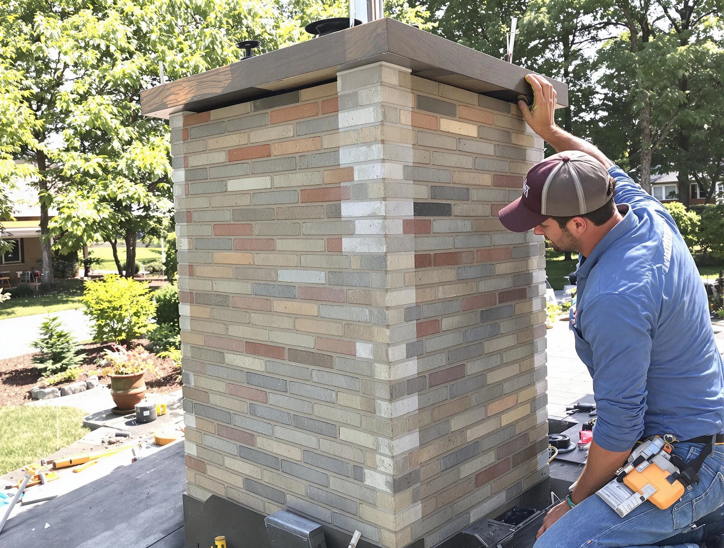 Mount Olive Chimney Sweep completing a modern chimney remodel in Mount Olive, AL