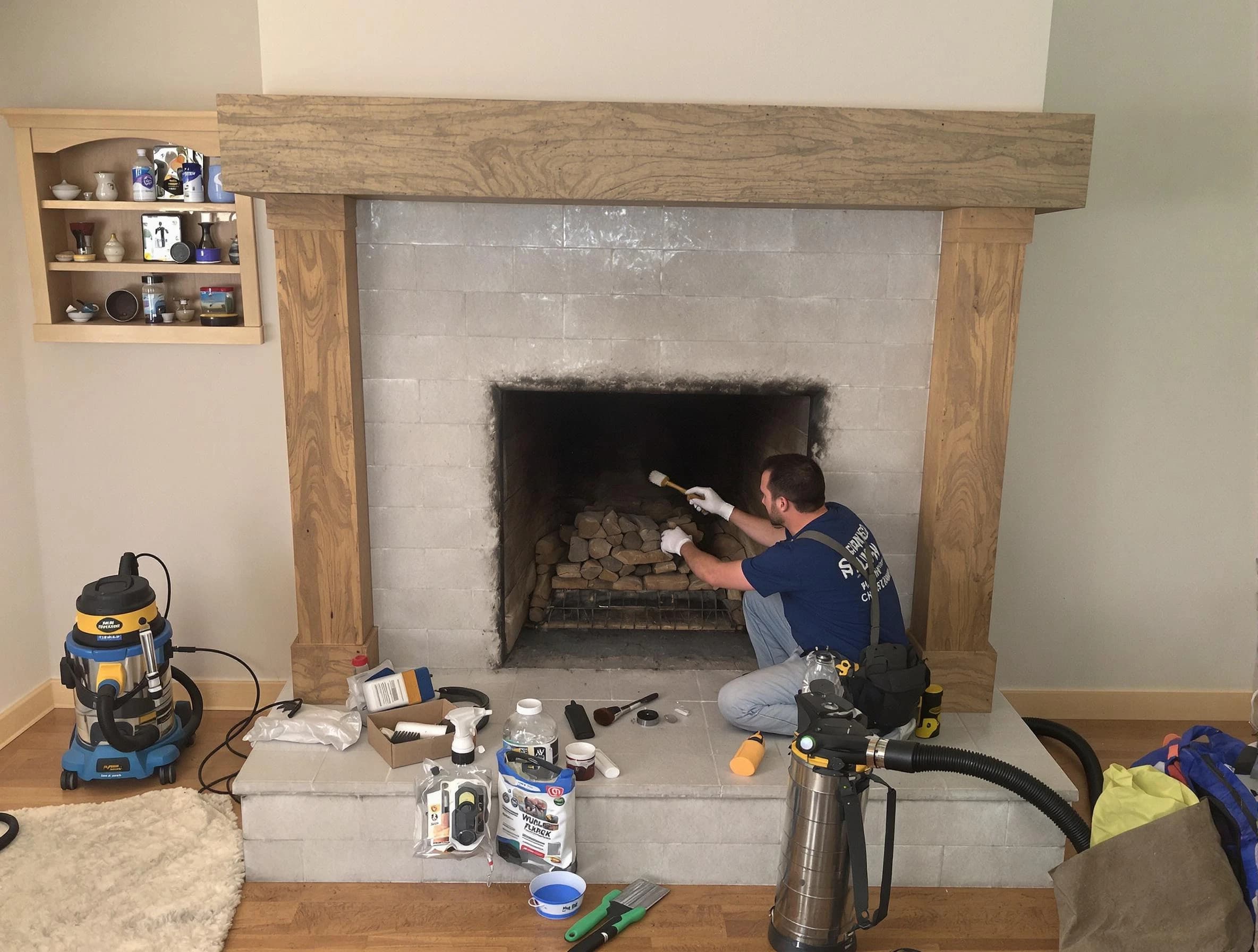 Detailed creosote removal process by Mount Olive Chimney Sweep in Mount Olive, AL