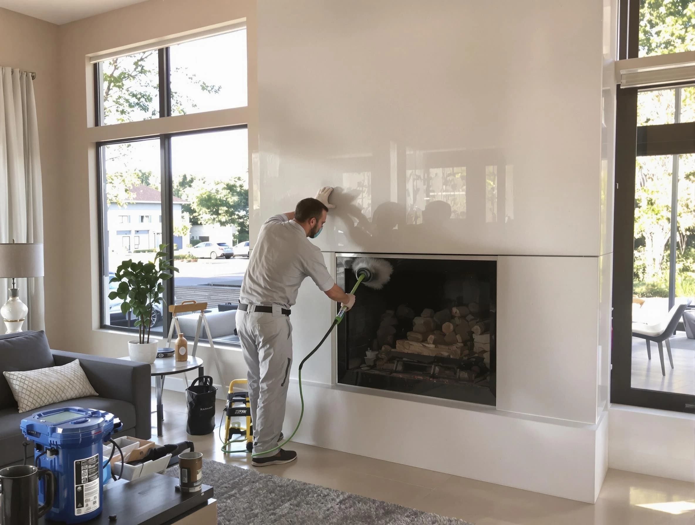 Mount Olive Chimney Sweep performing thorough soot removal in Mount Olive, AL