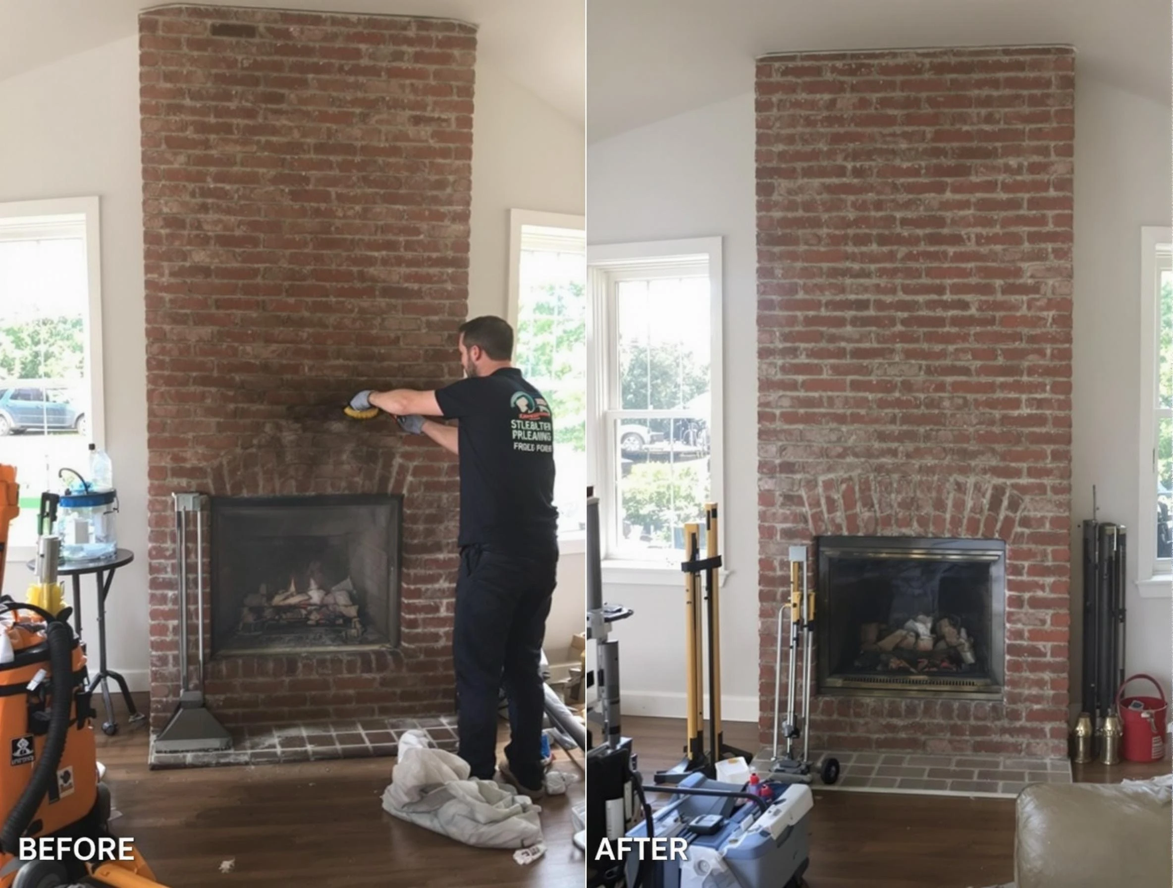 Finished chimney sweeping service by Mount Olive Chimney Sweep in Mount Olive, AL