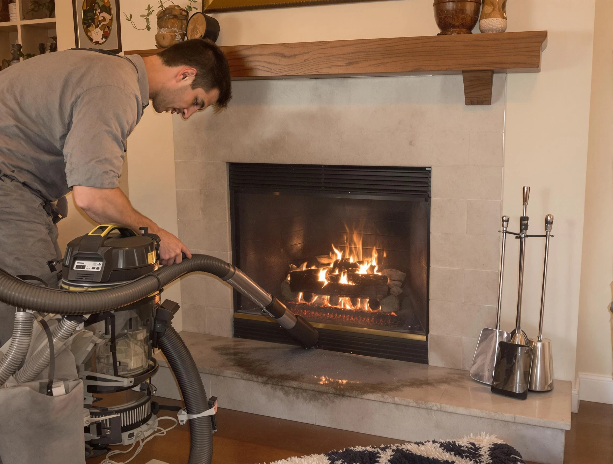 Routine fireplace upkeep by Mount Olive Chimney Sweep in Mount Olive, AL