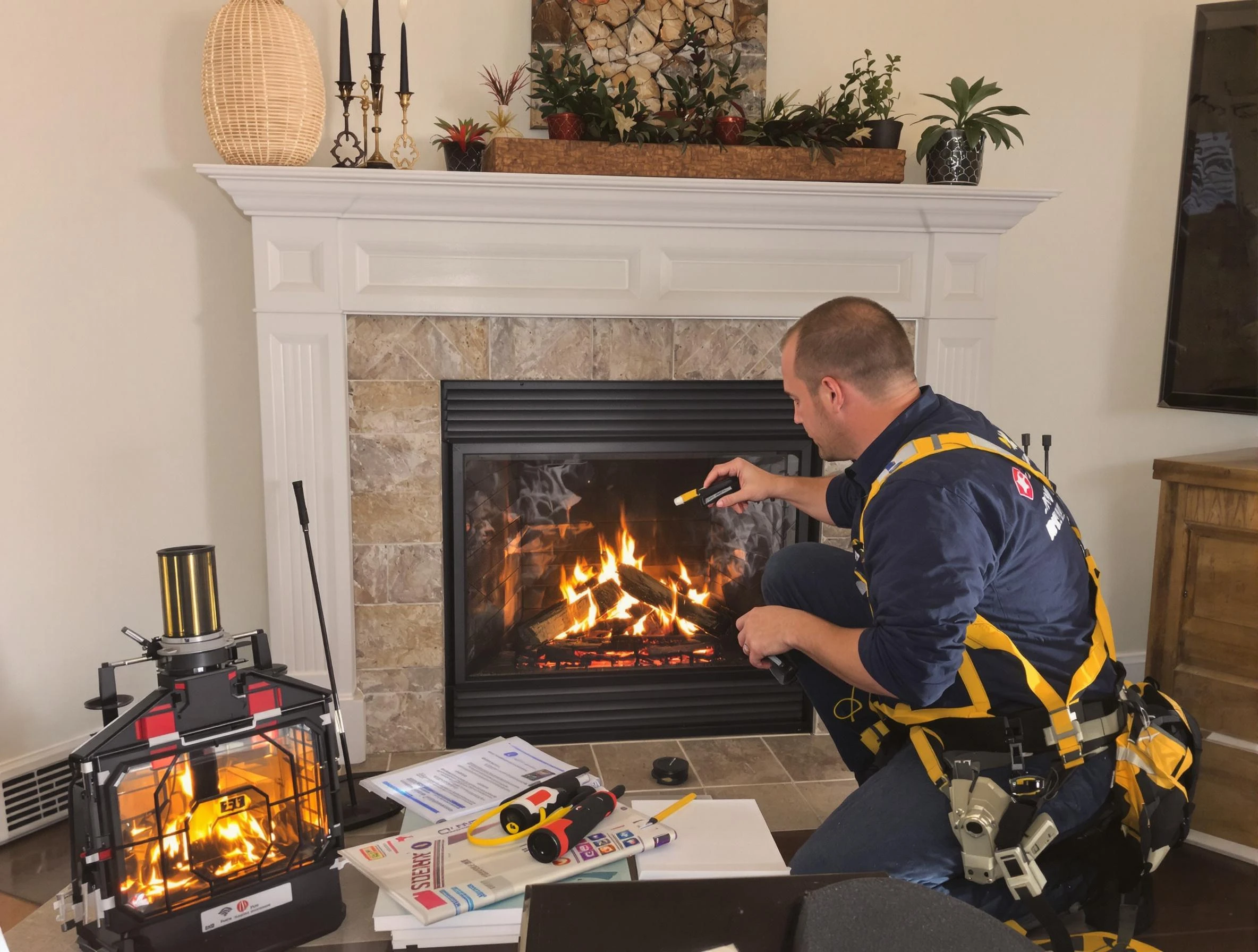 Safety-focused fireplace inspection by Mount Olive Chimney Sweep in Mount Olive, AL